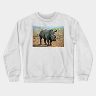 White rhinoceros Zulu Nyala Game Reserve South Africa Crewneck Sweatshirt